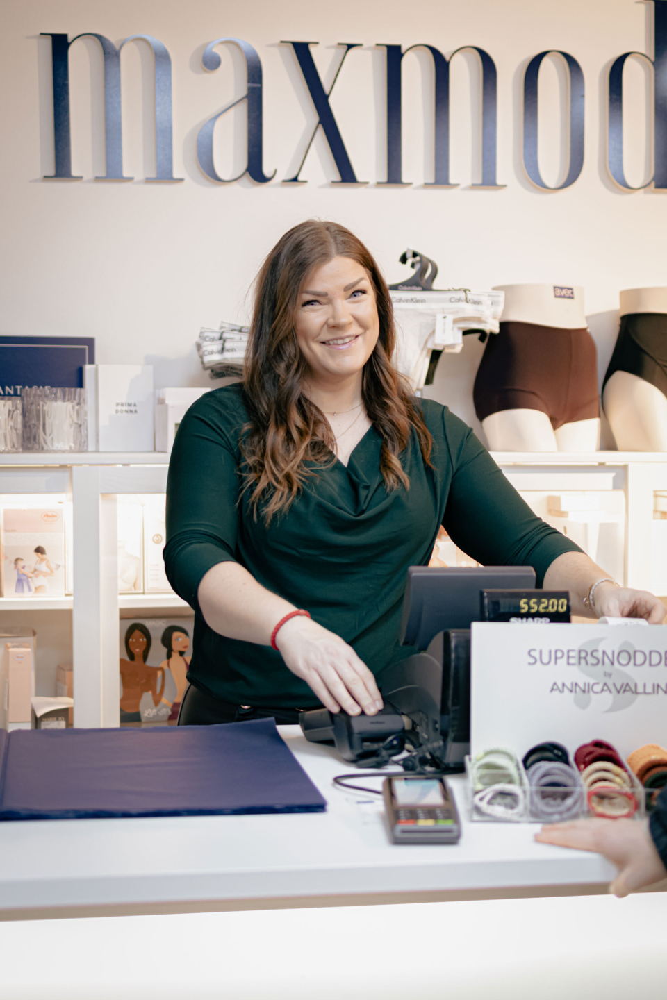 Maxmode-butikens kassa
